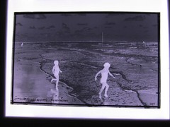 Nude Egg Cuxhaven Beach Nude Orig. postcard negative motif hist. Glass Negative
