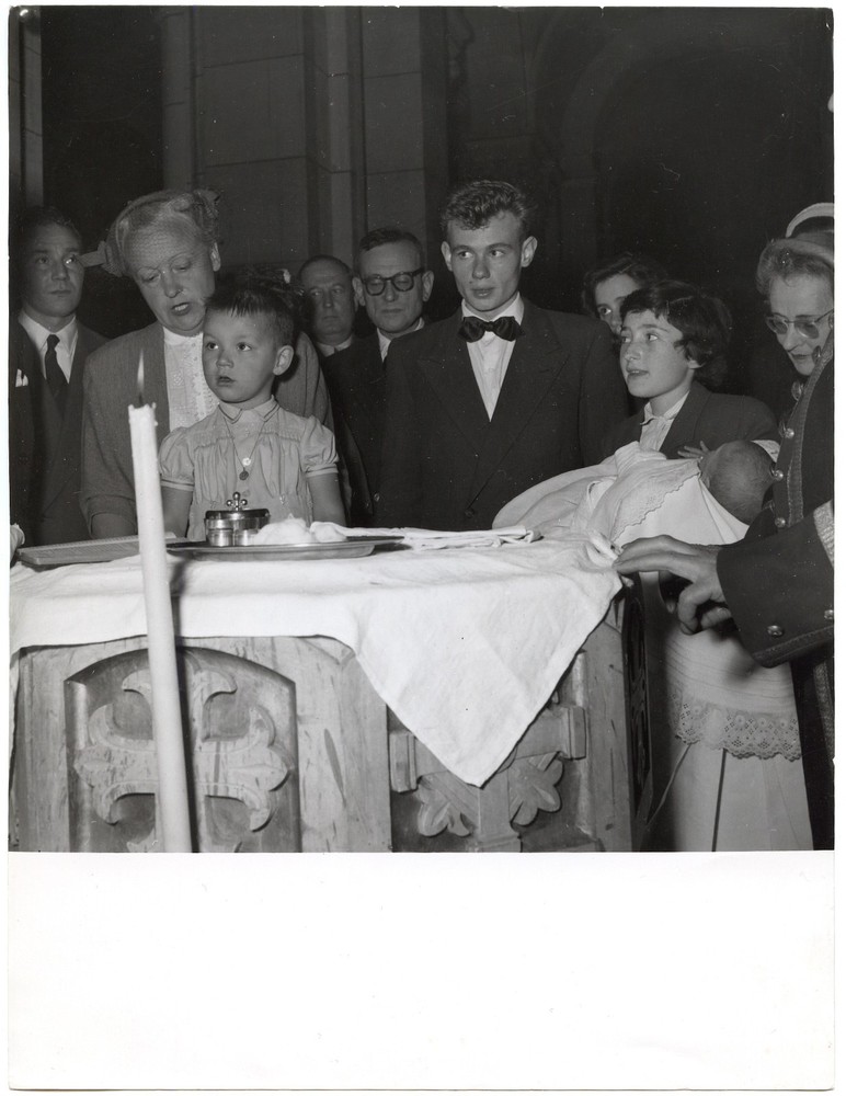 Baptism Church Famille – Photo Antique An. 1950 60 18×24 CM