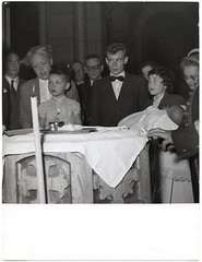 Baptism Church Famille – Photo Antique An. 1950 60 18×24 CM