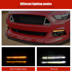 LED DRL Front Bumper Turn Signal Light Compatible with Ford Mustang 2015 2016 20