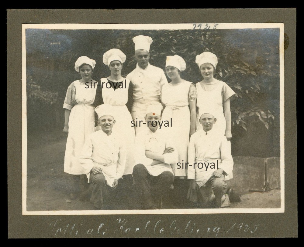 Chef Apprentices Chefs 1925 – Craft Profession Catering 1920s – Photo 12x10cm