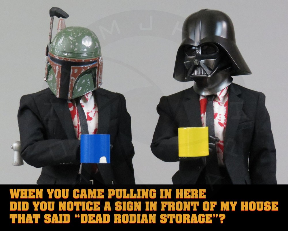 8X10 Pulp Fiction Inspired Star Wars Darth Vader And Boba Fett Hitmen Photo