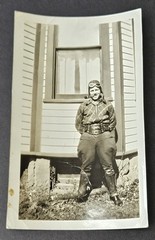 Vintage 1938 – 1942 Lot of 3 Black & White Photos Couple, A Guy & Lady on a Log