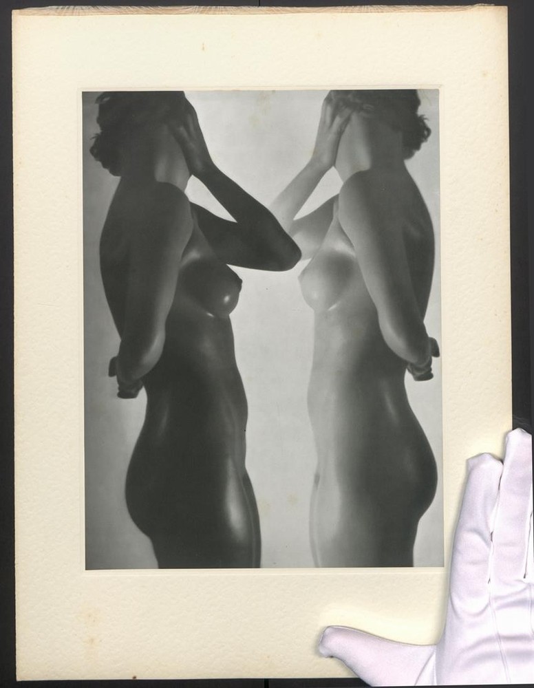 Photograph Copper Intaglio Heinz Hajek-Halke Nude Woman Nude Oiled Brunette