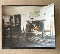 Antique 1909 Wallace Nutting «An Afternoon Tea» Signed Photo in Original Frame