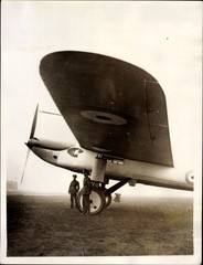 Photo British Fairey Monoplane Royal Air Force Aircraft on… – 10334410