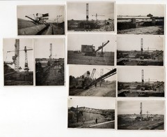 Photo Lot Construction Site Bucket Wheel Excavator Scaffolding Technology Upper Lusatia 1930s