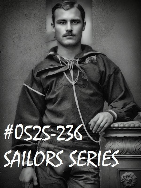 VINTAGE MALE PORTRAIT #0525-236 -sailors series – free shipping in usa