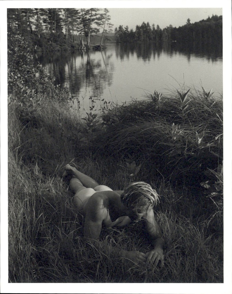1990 Bruce Weber Nude Male Model Snake In The Grass Art Photo Gravure