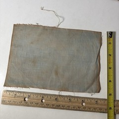 Antique Cyanotype Old New England Town Unknown Farm Linen Fabric Photograph Blue