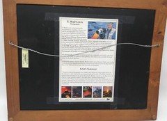 G Brad Lewis Lava Flow Signed Framed Photograph Hawaii Volcano