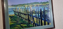 Framed and Matted High Quality Photograph «Fence Over A Cove»
