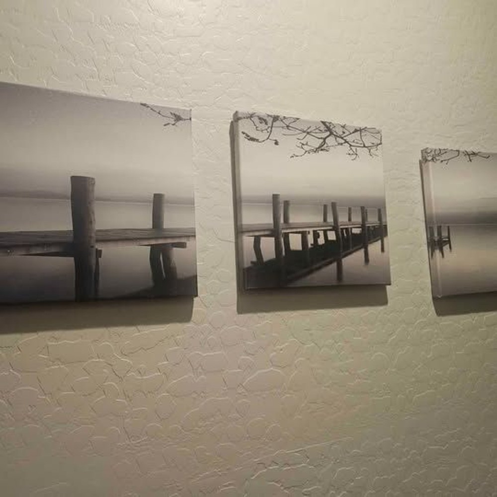 Canvas Set of 3 Lake Photography Set 12″ x 12″