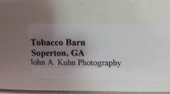 Tobacco Barn Fine Art Landscape Photography 5” x 7” Matted John A Kuhn Georgia