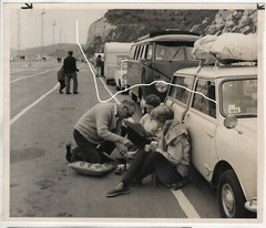 25x21cm Archive Photo 1966 Mini Countryman VW Bulli T1 Devon Dover Teatime Photo