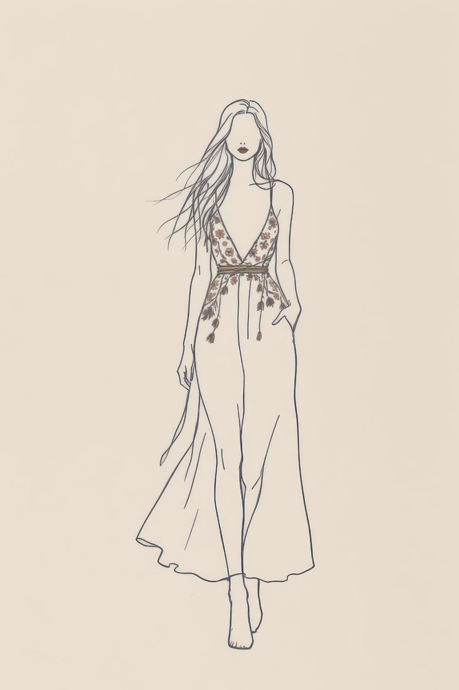 Minimalist Line Art Woman Silhouette – Boho Wall Decor