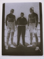 Erich Schöppner?? German Boxer Circa 1950 in Berlin Large Glass Negative