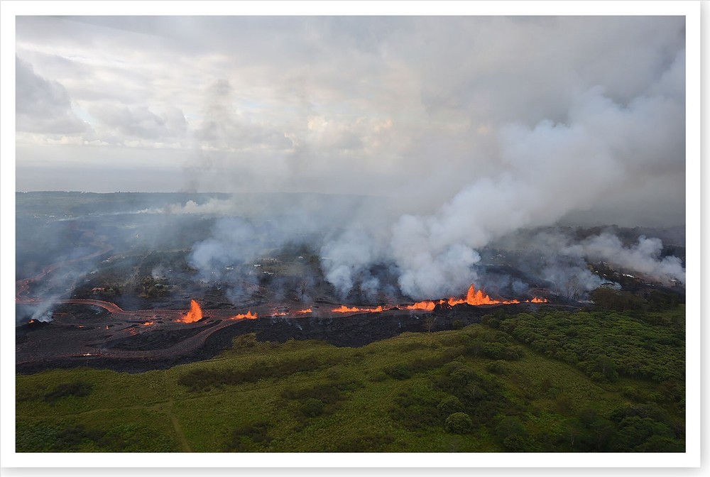 Fissure 20 Lava Fountains Kilauea Volcano 2018 Silver Halide Photo