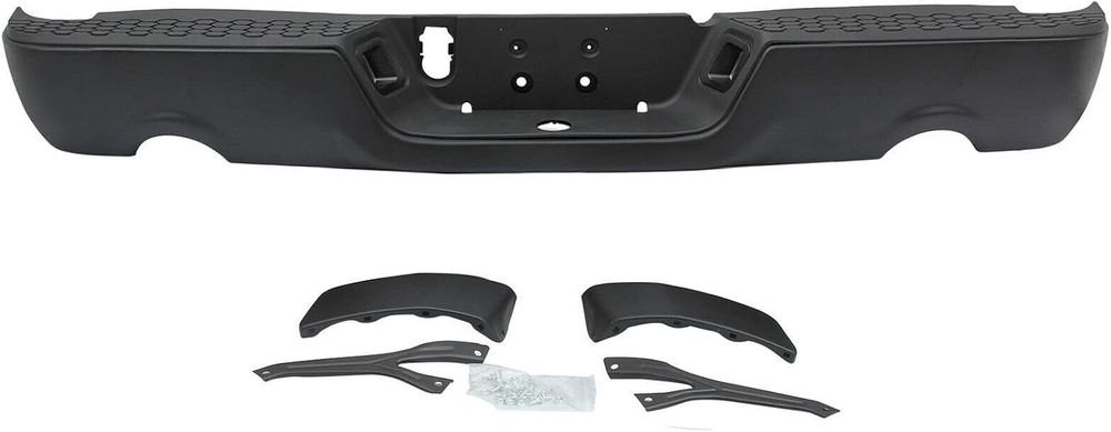 Black Rear Step Bumper Steel for 2009-2018 Dodge Ram 1500, 2019 RAM 1500 CLASSIC