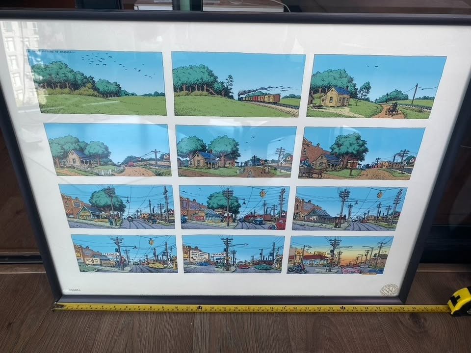 R. Crumb A Short History of America Wildwood Serigraph #654/1000 Framed Art