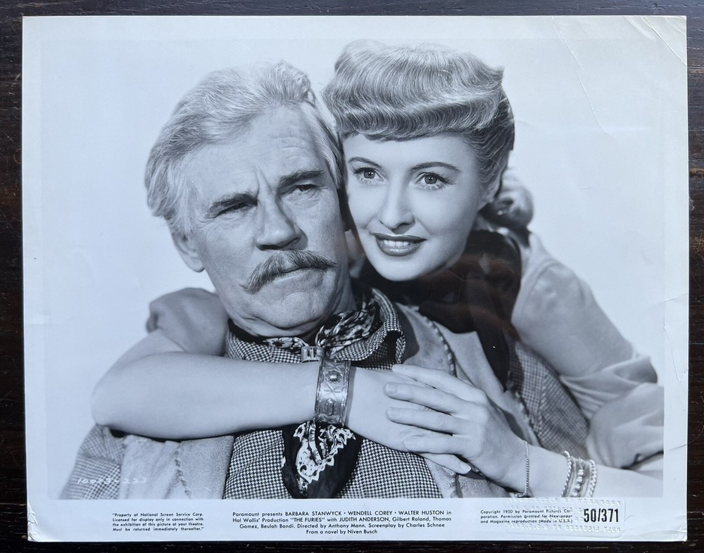 1950 Anthony Mann «The Furies» Movie Photo Still Barbara Stanwyck Walter Huston
