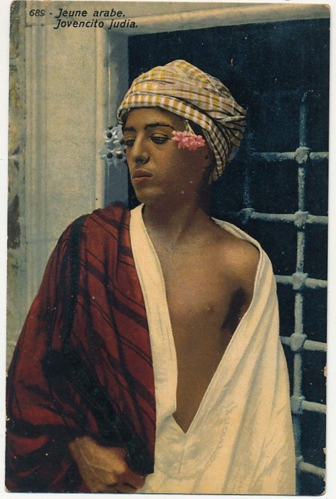 North Africa ethnic Arab nude male original vintage 1910s LEHNERT & LANDROCK