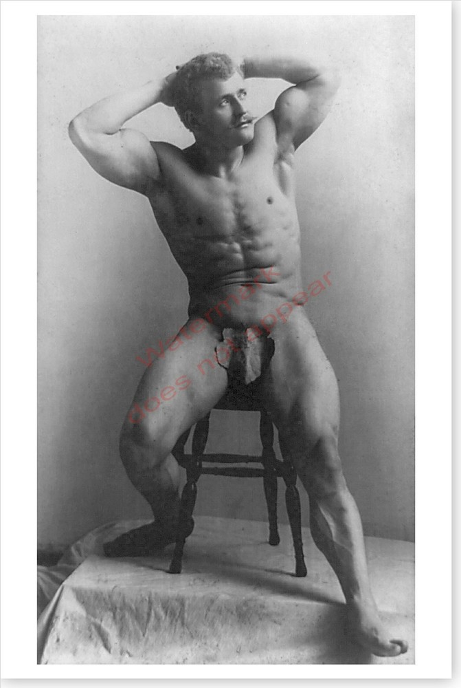 Bodybuilder Eugene Sandow Beefcake Silver Halide Photo #21 Gay Interest