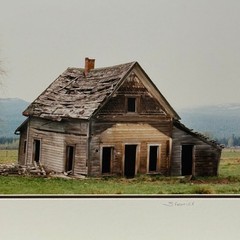 Signed Michael Sherrill Photo Fixer-Upper Matted Rustic Farmhouse Landscape Art