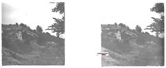 WW1, War, Somme, Antique Black & White Stereo Positive Glass Plate 4.5×10.7 Cm