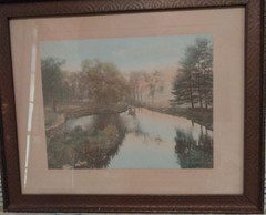 WALLACE NUTTING «A Barre Brook» Hand Tinted Photo – Signed – 15″ x 12″