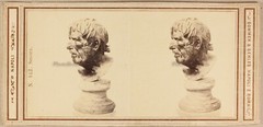 Italy Seneca Wise Greek Museum Naples c1865 Photo Stereo Album