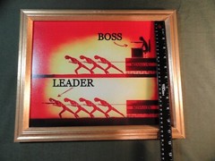 FRAMED BUSINESS MOTIVATION BOSS/LEADER PRINT PHOTO IN GOLD FRAME 13″X16″