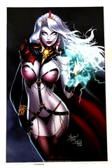 LADY DEATH EXCLUSIVE SIGNED COFFIN CUSTOM LIMITED EDITION ART PRINT COA NM+