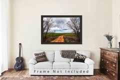 Dirt Road Photography Print: Oklahoma, Farm, Country, Nostalgic, Picture, Photo