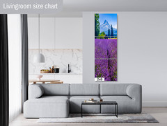 Serenity Blooms: Mt Hood Lavender Fields Wall Art Portrait Metal Canvas Print