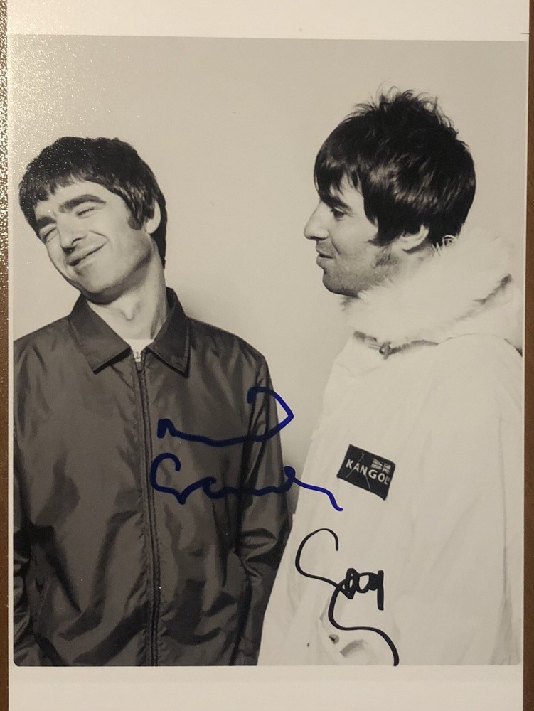 Oasis, Gallagher brothers, signed photo, Cardiff July 2025, see description.