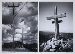 MORLEY BAER Signed Original Unique 1960-87 Photograph – «Crosses at Truchas»