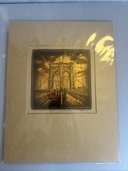 Brooklyn Bridge Photograph by Djordje Skendzic on 23k Gold Leaf New York