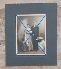 OLD B/W PHOTO BRIDAL COUPLE STUDIO EMIL HOFFMANN COST NEAR TEPLITZ SUDETENLAND?
