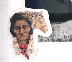 Neil J Rose with Edward S Curtis «Respite» Native American Photograph Sculpture