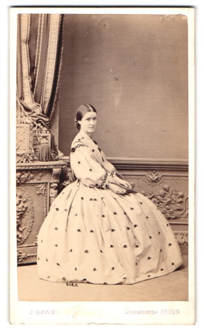 Photograph Jno Hawke, Stonehouse Devon, Union Street 531/2, Portrait of a Lady in