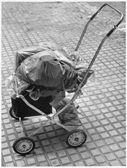 CHRISTO: Wrapped Baby Carriage – 1962 – Original Vintage Photograph