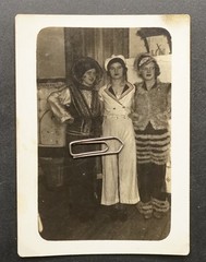 Photo Portrait Young Women Costume Carnival Fancy Dress Model Fur Marin