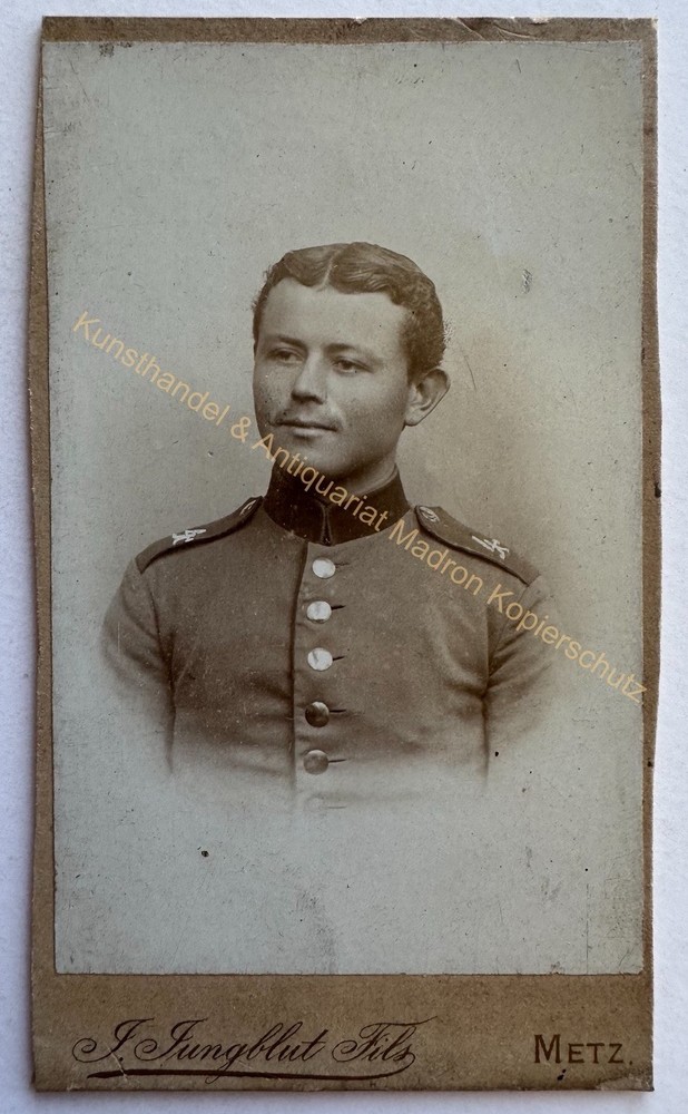 orig. CDV photo photograph man gentleman picture old fashion around 1890 Metz soldier