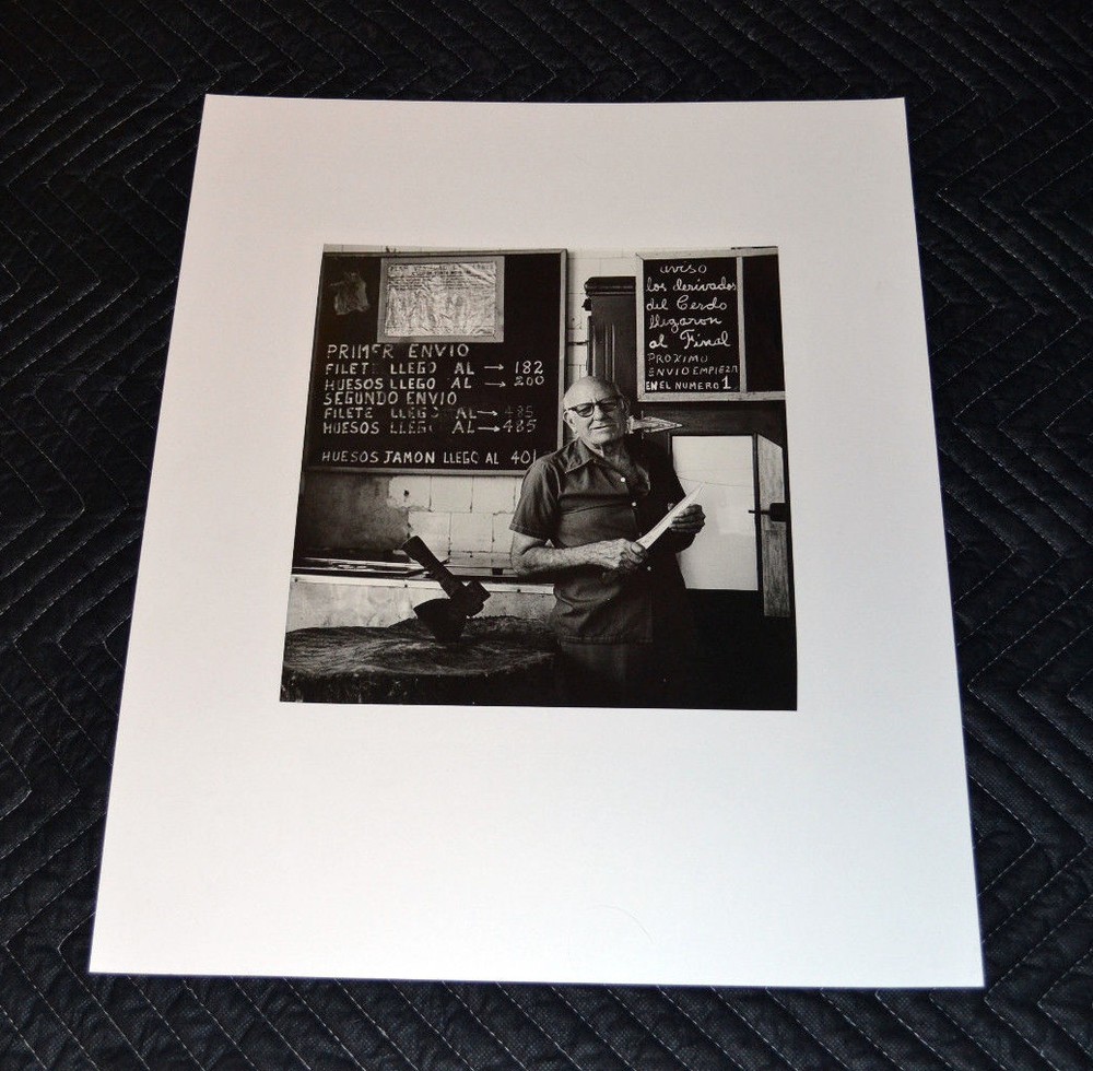Original TITO ALVAREZ Fine Art Photograph.Signed.Carnicero.Cuban Butcher.Signed