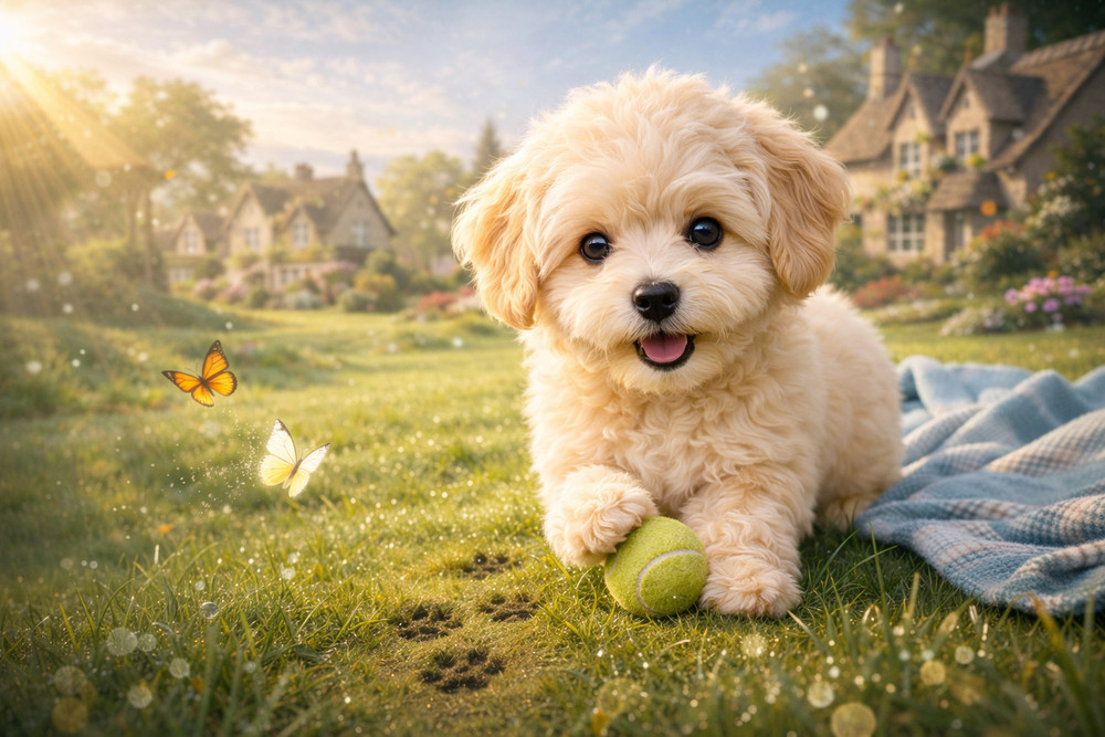 Maltipoo Dog Puppy Picture Digital Image Picture Photo Wallpaper Desktop AI Art