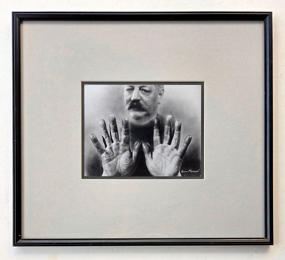 Rare Circa 1930 Henri Manuel French Portrait Photograph of Hands – Stalin?