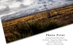 Western Photography Print – Picture of Old Windmill and Snowy Peak in New Mexico
