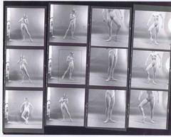 NEWLY FOUND! Hendrickson PHOTO Contact Sheet Proof & Negs BODYBUILDER BALLERINA