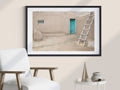 Adobe House with the Turquoise Blue Door – Home Decor, Wall Art Photography